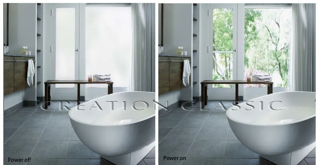 Uso de pantalla táctil de vidrio Magic Smart Film para decoración